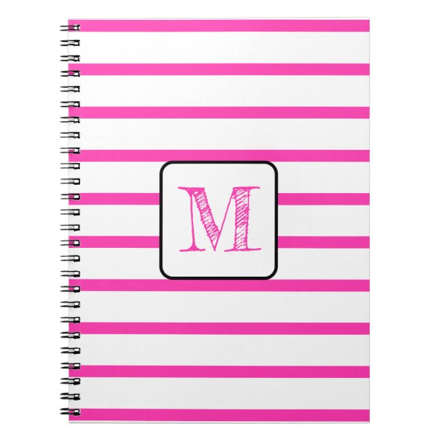 Carnet Your favorite letter in embroidered calligraphy (Devant)