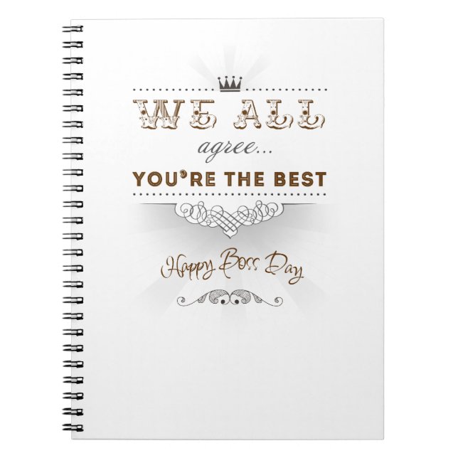 Carnet You're the best, Happy Boss's Day (Devant)