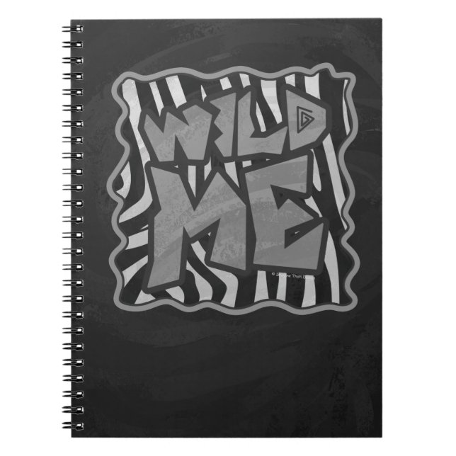 Carnet Zebra Black and Light Grey Wild Me (Devant)