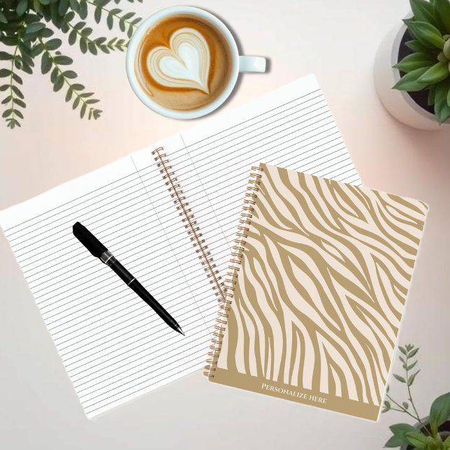 Carnet Zebra Print-Neutral- (Zebra Print-Neutral- Notebook )