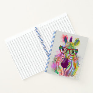 Carnet Zebra Rainbow Splash