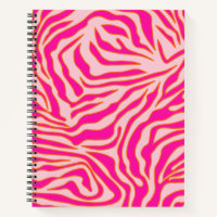 Zebra Stripes rose Orange Poster de animal sauvage