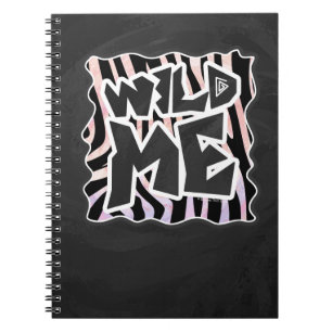 Carnet Zèbre Noir et Rose Sauvage me