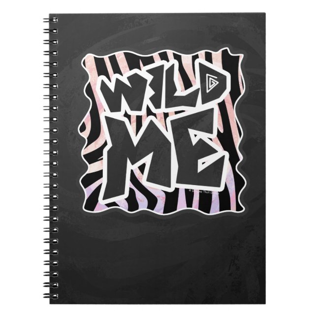 Carnet Zèbre Noir et Rose Sauvage me (Devant)
