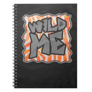 Carnet Zèbre Orange et Blanc Sauvage Moi