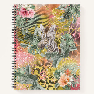 Carnet Zèbre tropical sur Poster de animal