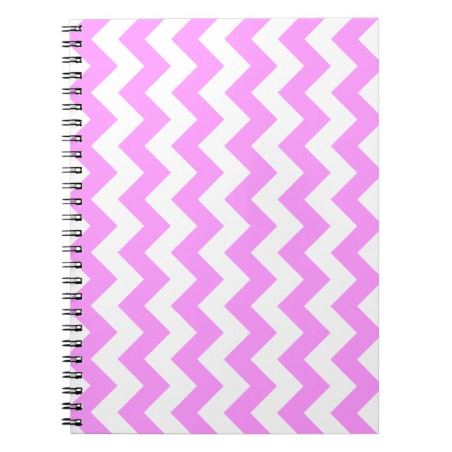 Carnet Zigzag rose et blanc (Devant)