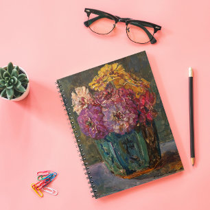 Carnet Zinnias dans un pot vert   Floris Verster