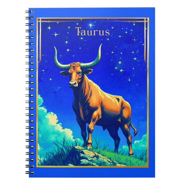 Carnet Zodiac Sign Taurus Rooted in Earth and Sky (Devant)