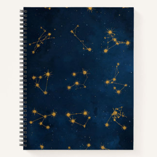 Carnet Zodíaco Dorado: El Cielo Nocturno en tus Manos