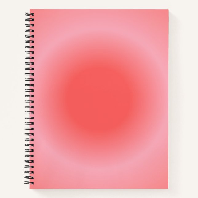 Carnet Zodiaque dégradé Aura Aries, Gradient rose rouge (Devant)