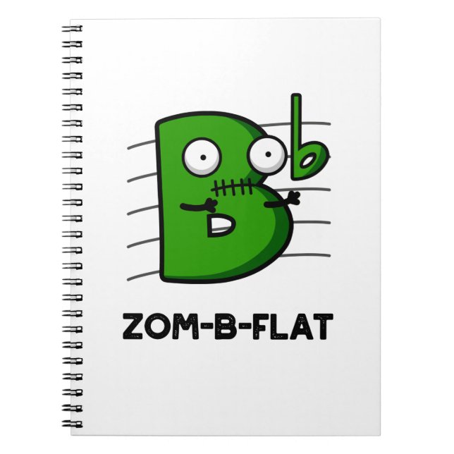 Carnet Zom-B-Flat Drôle Halloween Zombie Musique Pun (Devant)
