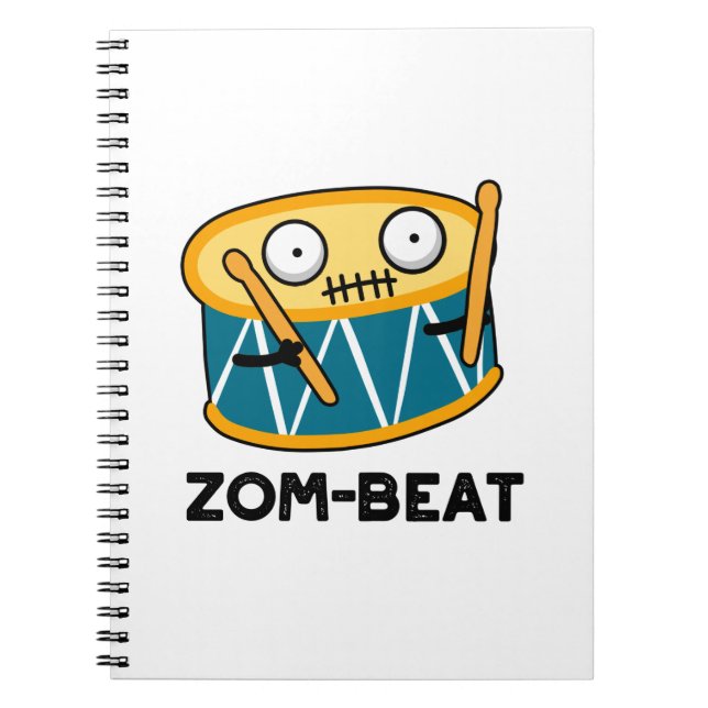 Carnet Zom beat Funny Halloween Zombie Drum Pun (Devant)