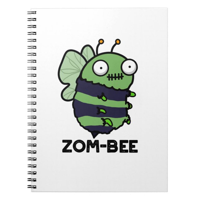 Carnet Zom-bee Drôle Halloween Zombie Bee Pun (Devant)