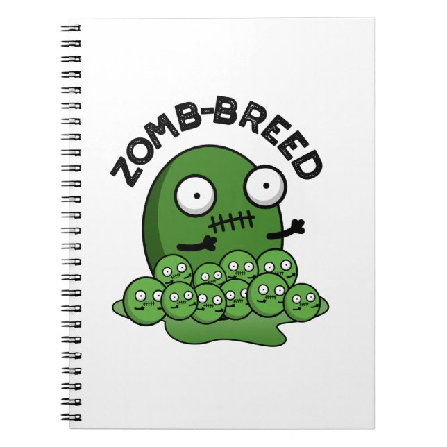 Carnet Zom-breed Funny Halloween Zombie race Pun (Devant)