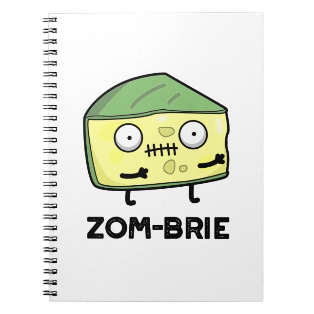 Carnet Zom brie Drôle Halloween Zombie Brie Pun fromage (Devant)