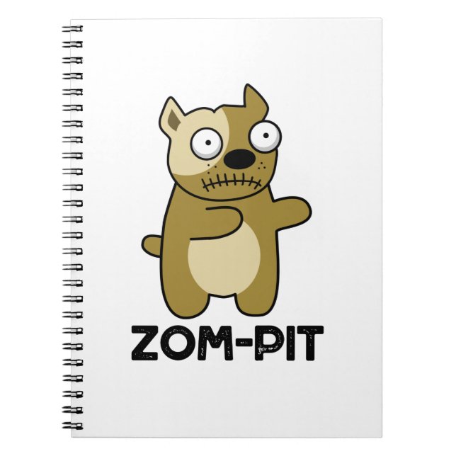 Carnet Zom-pit Funny Halloween Zombie Pit Bull Pun (Devant)