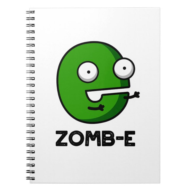 Carnet Zomb-E Drôle Halloween Zombie Alphabet Pun (Devant)