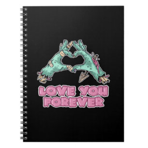 Carnet Zombie Classic - Squelette Coeur Et Mains