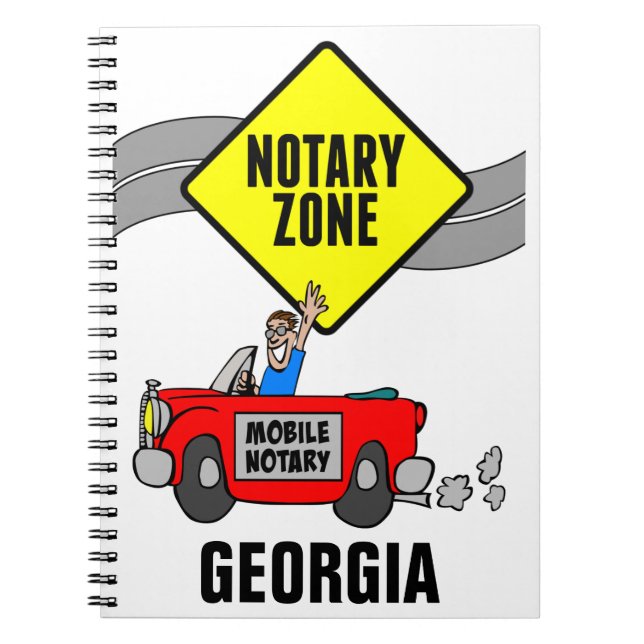 Carnet Zone Notaire Mobile Red Sports Car Géorgie (Devant)