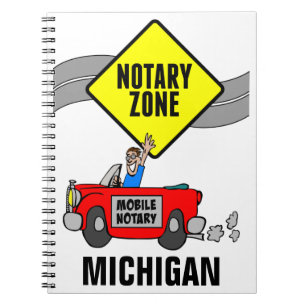Carnet Zone Notaire Mobile Red Sports Car Michigan