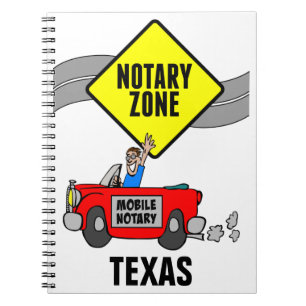 Carnet Zone Notaire Mobile Red Sports Car Texas