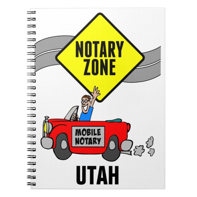 Carnet Zone Notaire Mobile Red Sports Car Utah (Devant)