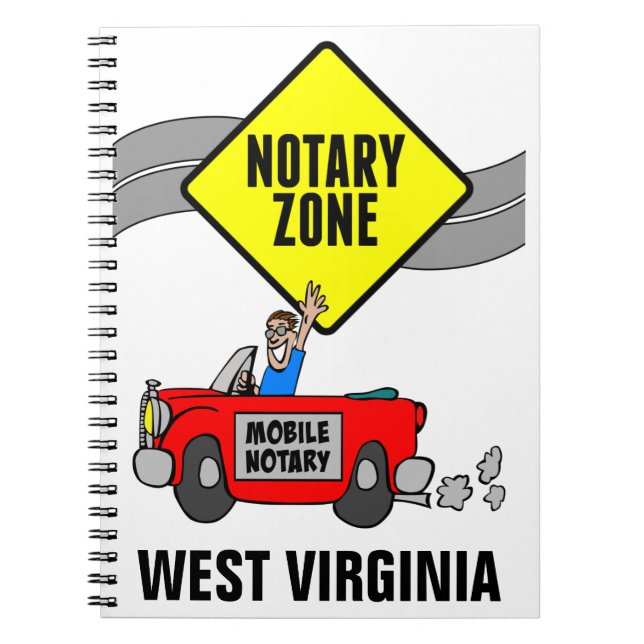 Carnet Zone Notaire Mobile Red Sports Car Virginie-Occide (Devant)