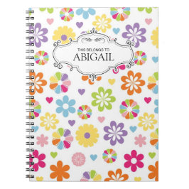 Carnets à spirale personnalisés mignons