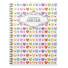 Carnets à spirale personnalisés mignons