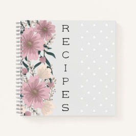 Carnets de recettes floraux personnalisés
