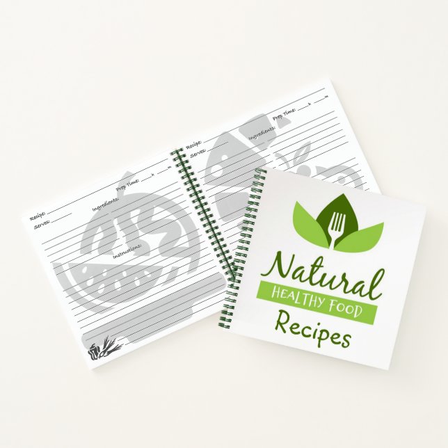 Carnets de recettes naturelles pour aliments sains (Intérieur)