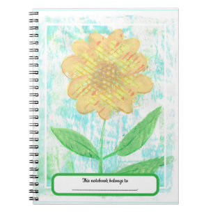 Carnets de tournesol Abstraits avec personnalisati