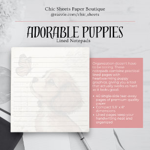 Carnets lignés de chiots adorables