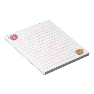 Carnets Lignés Roses Fleurs Colorées