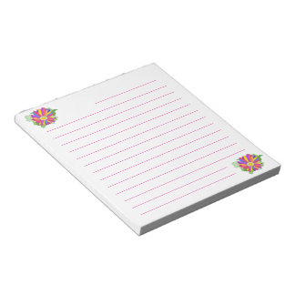 Carnets Lignés Roses Fleurs Colorées