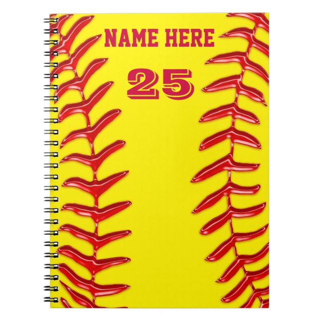 Carnets PERSONNALISÉS mignons du base-ball, VOTRE (Devant)