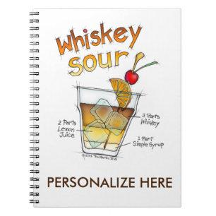 CARNETS - RECETTE WHISKEY SOUR COCKTAIL ART
