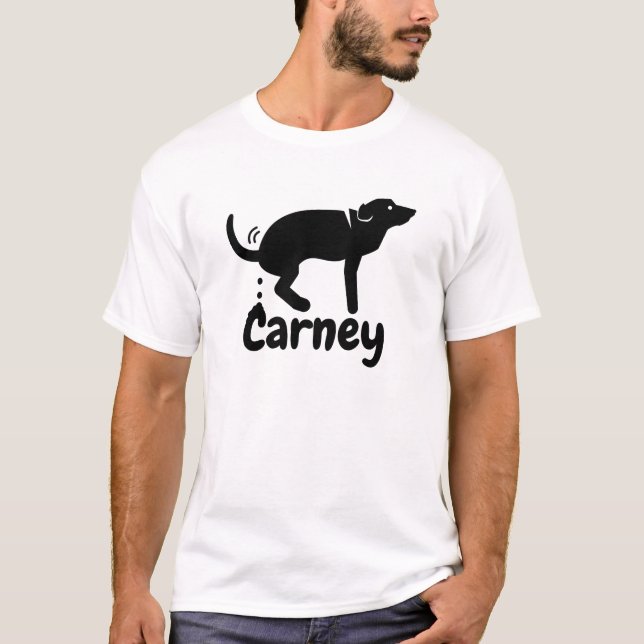 Carney Dog Kackend (schwarzes Logo) T-Shirt (Vorderseite)