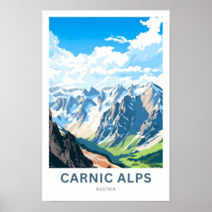 Carnic Alps Austria Travel Print Poster