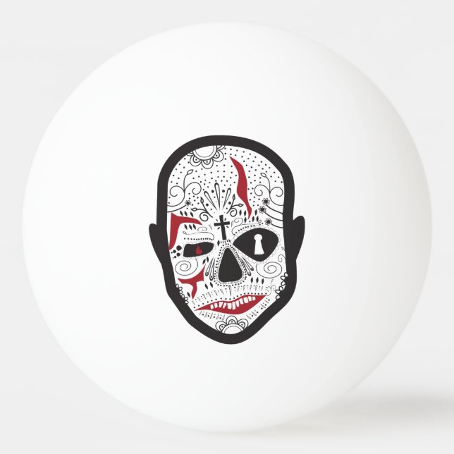 Carnie Schädel-Klingeln Pong Ball Tischtennisball (Vorderseite)
