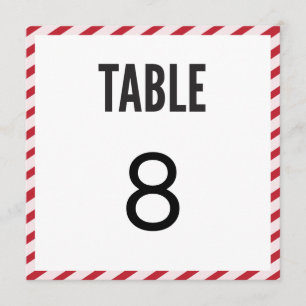 Carnipe rose Berry Carnipes Carte Numéro de tablea