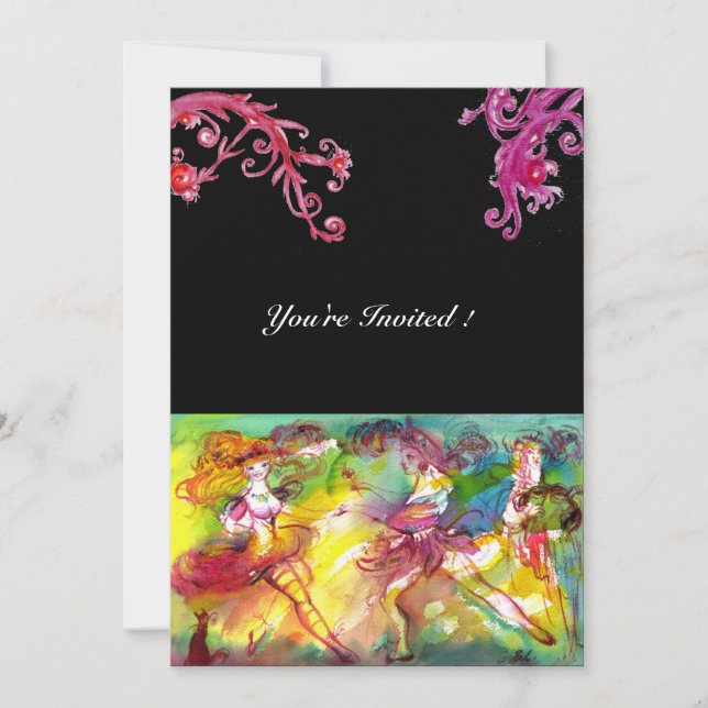 CARNIVAL BALLET / Venezianische Masquerade, Tanzmu Einladung (Vorderseite)