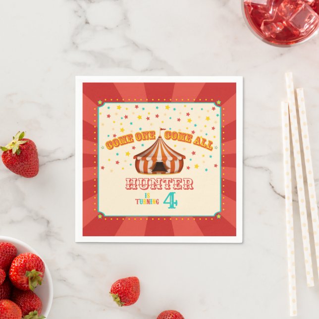 Carnival Birthday Napkin Serviette (Beispiel)