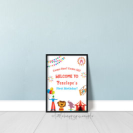 Carnival Circus Affiche de bienvenue fête d'annive