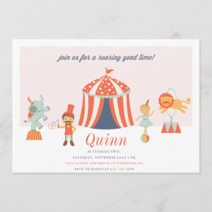 CARNIVAL CIRCUS ANNIVERSAIRE DE ENFANT invitation 