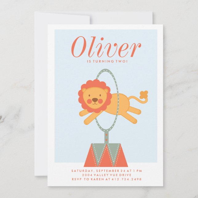 CARNIVAL CIRCUS ANNIVERSAIRE DE ENFANT invitation (Devant)