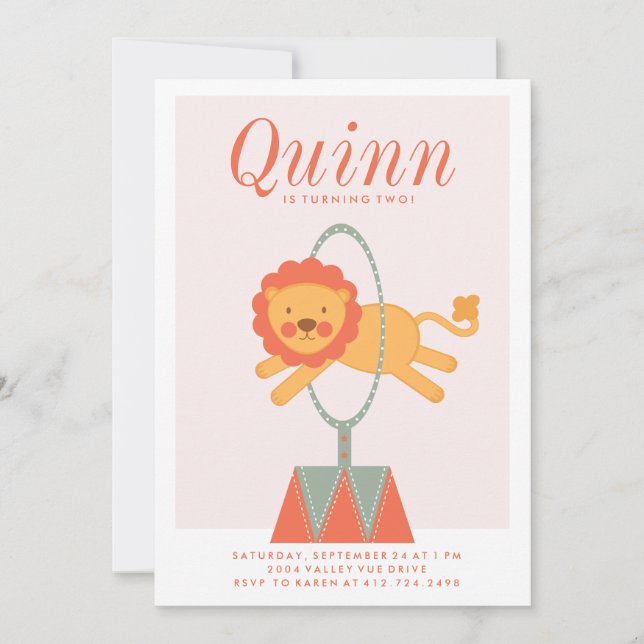 CARNIVAL CIRCUS ANNIVERSAIRE DE ENFANT invitation  (Devant)