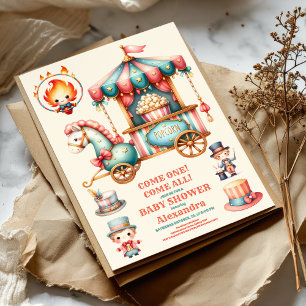 Carnival Circus Baby Dusche Einladung