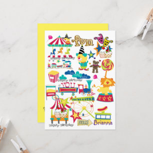 Carnival Circus Bonne Invitation Anniversaire